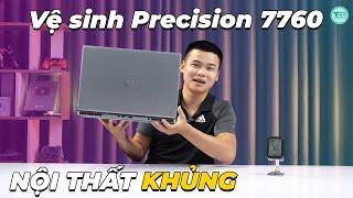 Vệ sinh khám phá nội thất laptop Dell Precision 7760: BỘ TẢN NHIỆT KHỦNG!