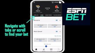 How to place a bet on the ESPN BET Sportsbook App | 2024