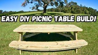 DIY Picnic Table Build! Step By Step