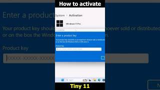 How to activate Tiny 11