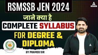 RSMSSB JEN Syllabus 2024 | RSMSSB JE Complete Syllabus | Know Complete Details