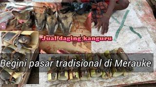JUAL DAGING KANGURU!!! pasar tradisional Merauke
