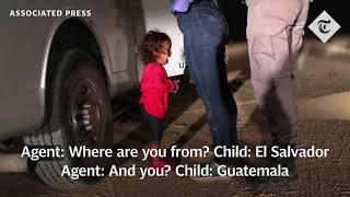 Recording emerges of crying children at border