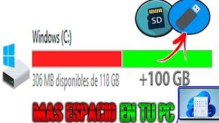 Como AUMENTAR el ALMACENAMIENTO de tu PC/Laptop  con una MicroSD o  USB |Hacklife 2023