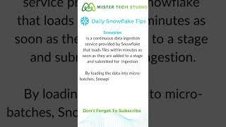 Explain Snowpipe in Snowflake | #snowflake #datacloud #clouddata #datawarehouse