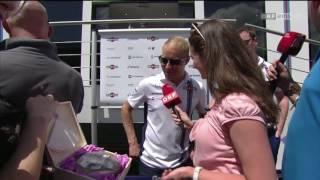 Austrian GP 2016 - Drivers getting a cake as present