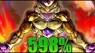 GOLDEN FRIEZA IS INSANE! | 5 Star 598% Golden Frieza Showcase | Dragon Ball Legends