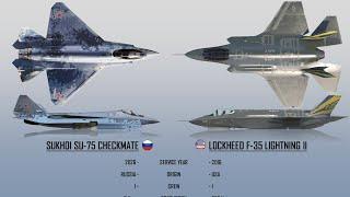 Sukhoi Su-75 "Checkmate" vs F 35 Lightning-II