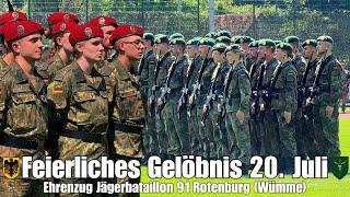 Feierliches Gelöbnis der Bundeswehr in Rotenburg - Ehrenzug Jägerbataillon 91 - Heeresmusikkorps