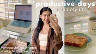 GET PRODUCTIVE WITH ME | early morning routine, studying, building healthy habits  (premed)