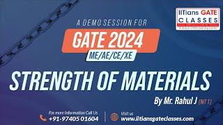 Strength of Materials- A Demo class for GATE 2024 Mechanical | Aerospace Engineering Online Coaching