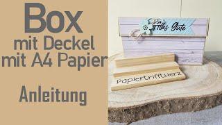 Schnelle Box aus A4 Papier I Box basteln I Box mit Deckel I DIY I Anleitung