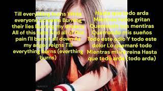 Avril Lavigne - "Everything Burns" (lyrics/español under my skin b-sides 2024 2025/ai cover official