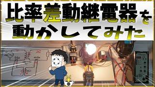 【比率差動継電器】を動かしてみた！せなかあわせ講師による、電気主任技術者訓練キッドにて解説！カフェジカ実務理論教室特高受電設備・変圧器保護