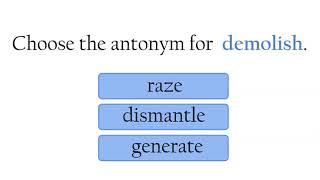 Antonyms   Quiz 1