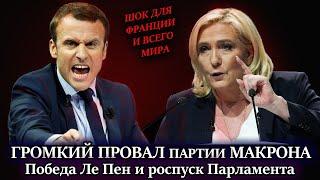 ПРЯМО СЕЙЧАС! Макрон объявил о роспуске Парламента , досрочные выборы Франция Новости Марин Ле Пен