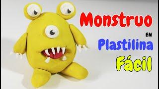 Cómo hacer un monstruo amarillo de plastilina fácil paso a paso explicado playdoh