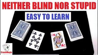 Neither Blind Nor Stupid Card Trick Performance and Tutorial