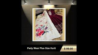 Party Wear Plus Size Kurti