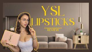 YSL lipsticks review #beautyproducts #ysl #review