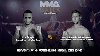 Rick Gangia (Great Danes Fight Club) Vs. Maximilien de Saint-Aubert (Combattant Internationel MMA)