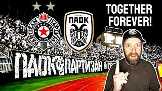 Partizan Belgrade PAOK! SERBIA GREECE Orthodox Brotherhood [GROBARI GATE 4 PAOKARA] Ultras Reaction