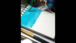 easy and beautiful cloud with just 2 color #shorts #art #trending #painting