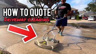 Pressure wash pricing (How much to charge for driveways) my simple price