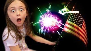 Playing with Fireworks for Kids Family Fun Kid 4th of July Party Kinder Playtime