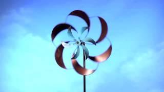 Two-Tone Pinwheel Metal Garden Spinner-Plow & Hearth