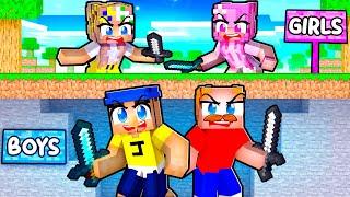 GIRL HUNTERS vs BOY SPEEDRUNNERS in Minecraft!