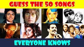 Guess the Song Music Quiz | 50 Songs EVERYONE KNOWS !!