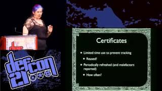 DEF CON 21 - Christie Dudley - Privacy In DSRC Connected Vehicles