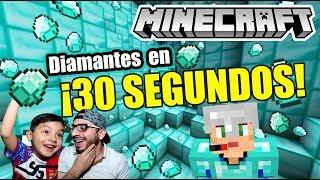 Diamantes de Minecraft en Segundos | Record de Diamantes en Minecraft | Juegos Karim Juega