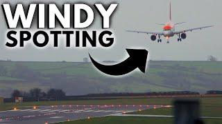 30 MINS of WINDY Plane Spotting Bristol Airport | Wobbly Landings & Takeoffs with ATC (4K)