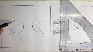 Tangential arc including two circles HSE workbook page 4-8