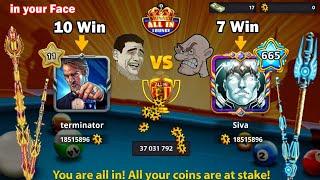 Challenge All in Coins 8 ball pool  Level 11 Vs Level 665 Part 1