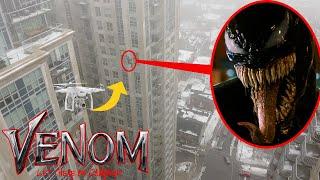 DRONE CATCHES VENOM CLIMBING BUILDINGS IN THE CITY FROM THE MOVIE | VENOM CAUGHT ON DRONE!!