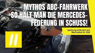 ABC-Fahrwerk im Mercedes SL 500 - Richtige Spülung verlängert das Leben!