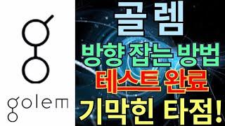 [골렘 코인] 테스트 완료 했습니다. 기막히게 방향 잡는 방법 입니다