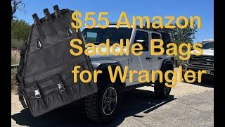 Watch before you buy! I installed the Amazon Saddle Bags for extra storage in my Jeep Wrangler JLU