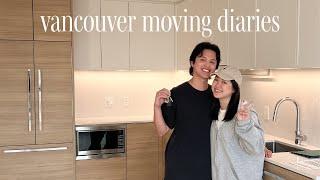 moving vlog  back in vancouver, touring apartments, muji haul, and ikea trips