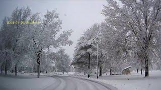 Winter drive through Meadowbrook park and Prairie Village, Kansas