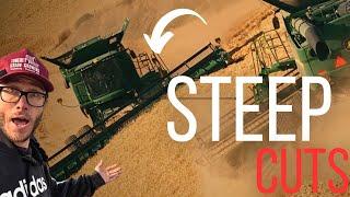 Harvesters Cutting Steep Land in Washington USA