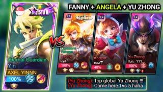 YIN VS TOP GLOBAL YU ZHONG+ ANGELA DEADLIEST COMBO EVER | YIN EPIC COMEBACK | MOBILE LEGENDS