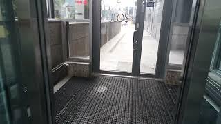Kone traction glass elevator/lift in Sello shopping center, Espoo