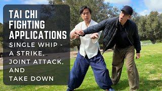 Tai Chi Fighting Application: Single Whip's Hidden Strike, Joint Attack, and Take Down