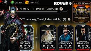 Fatal Action Movie Tower Boss 200 & 170,190 Fight + Reward MK Mobile | Darkest Knight Noob is Insane