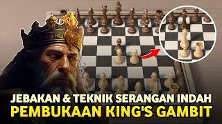 WAJIB TONTON‼️ Teknik Serangan Catur Mematikan Pembukaan King's Gambit - 5 Jebakan Catur Gambit Raja