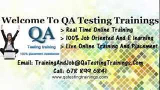 QA Testing Online Training with Job Oriented Training